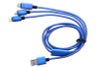 Cáp 3 đầu Lightning Type C Micro 1m eValu Spanker B Xanh Dương