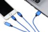 Cáp 3 đầu Lightning Type C Micro 1m eValu Spanker B Xanh Dương