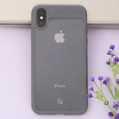 Ốp lưng iPhone X Nhựa cứng viền dẻo Pure III JM Bạc