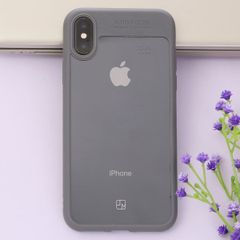  Ốp lưng iPhone X Nhựa cứng viền dẻo Pure III JM Bạc 