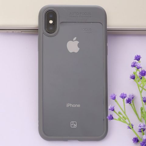 Ốp lưng iPhone X Nhựa cứng viền dẻo Pure III JM Bạc