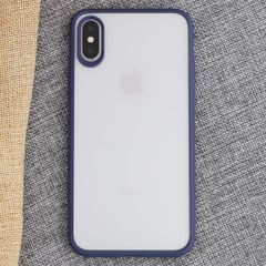  Ốp lưng iPhone X-XS Nhựa cứng viền dẻo Jelly Slim COSANO xanh navy 