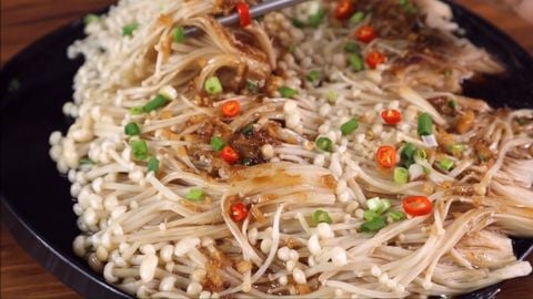 Cách làm nấm kim châm hấp nước tương (xì dầu) thanh mát thơm ngon hấp dẫn