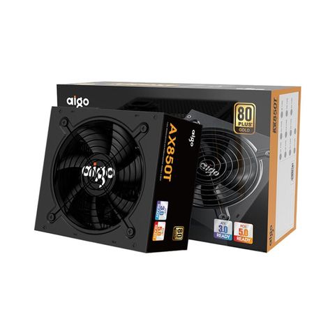 Nguồn máy tính Aigo AX850T 850W PCIe 5.0, ATX 3.0 – 80 Plus Gold