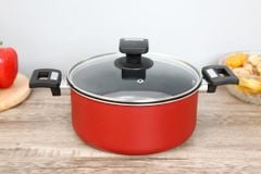  Nồi nhôm chống dính đáy từ 22cm Hommy NE002-22 