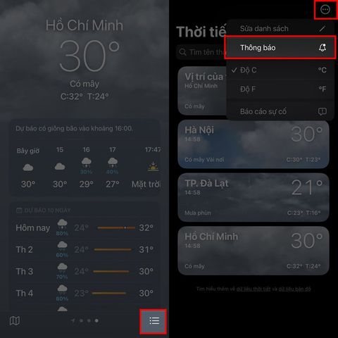 Cách Nhận Thông Báo Thời Tiết Khắc Nghiệt Trên Ios 16 Để Có Lịch Trình Hợp Lý Hơn