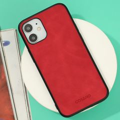  Ốp lưng iPhone 12 mini Nhựa cứng viền dẻo Tex PU Case COSANO Đỏ 