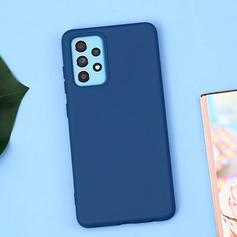 Ốp lưng Galaxy A52 Nhựa dẻo Candy Silicone JM Xanh đậm