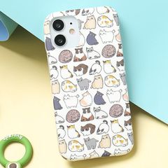  Ốp lưng iPhone 12 Mini Nhựa dẻo IMD Printing MEEKER CN1101 Mèo 