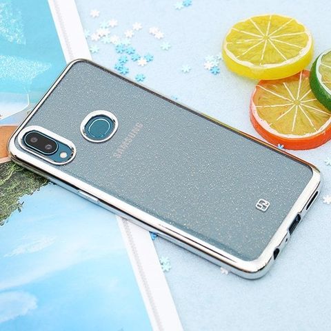 Ốp lưng Galaxy A10s Nhựa dẻo Skycloud II JM Bạc