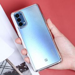  Ốp lưng Oppo Reno4 Nhựa dẻo Skycloud II JM Bạc 