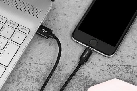 Cáp Lightning 1m Xmobile Spanker B 2 Đen