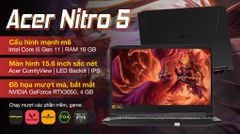 Laptop Acer Nitro 5 AN515 57 54AF i5 11400H/16GB/512GB/4GB RTX3050/144Hz/Win11 (NH.QENSV.004) 