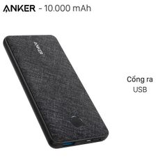  Pin sạc dự phòng Polymer 10.000mAh Type C Anker PowerCore Slim A1229 Đen 