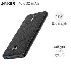  Pin sạc dự phòng Polymer 10.000mAh Type C PowerCore Slim PD Anker A1231 