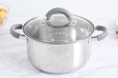  Nồi inox 3 đáy nắp kính 20 cm Hommy CW-S042-20 