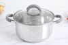 Nồi inox 3 đáy nắp kính 20 cm Hommy CW-S042-20