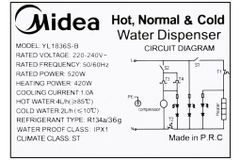  Máy nước nóng lạnh Midea YL1836S-B 