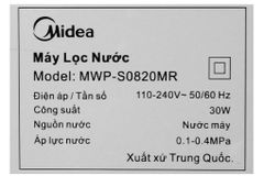  Máy lọc nước RO Midea MWP-S0820MR 8 lõi 