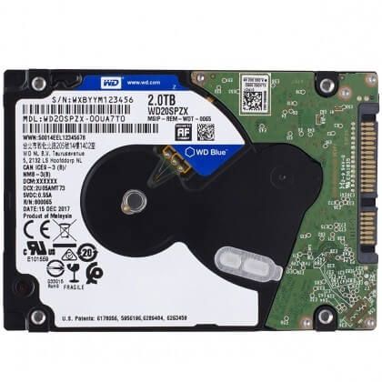 Ổ Cứng Hdd Laptop Wd Blue 2tb Sata 6gb/s 2.5 Inch Wd20spzx