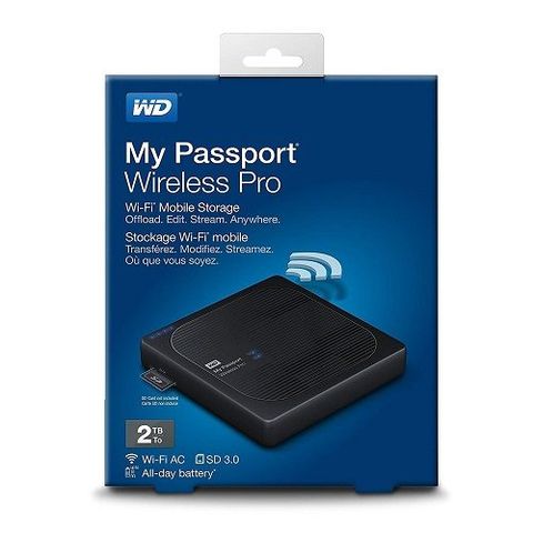 Ổ Cứng Wd My Passport Wireless Pro 2tb Wdbp2p0020bbk