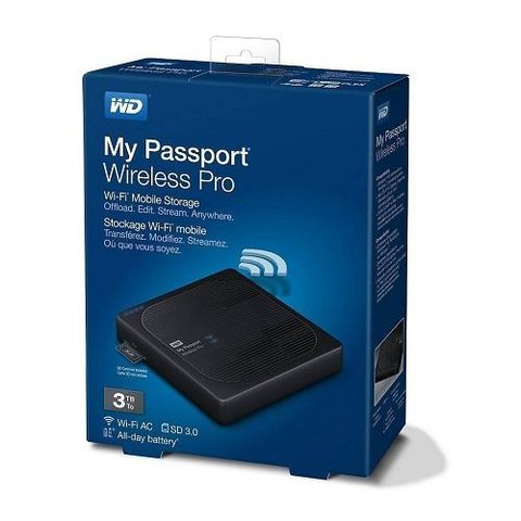 Ổ Cứng Wd My Passport Wireless Pro 3tb Wdbsmt0030bbk