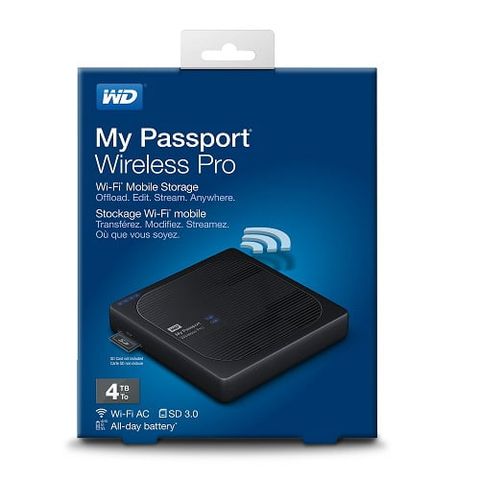 Ổ Cứng Wd My Passport Wireless Pro 4tb Wdbsmt0040bbk