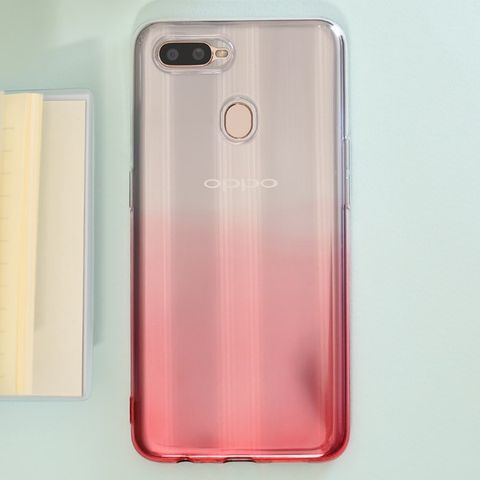 Ốp lưng Oppo A7 nhựa dẻo Double Color TPU OSMIA Đỏ tươi
