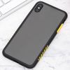 Ốp lưng iPhone XS Max Nhựa cứng viền dẻo Durame JM Viền đen vàng