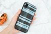 Ốp lưng iPhone XR nhựa dẻo EmboSS printing OSMIA CKUT002 Caro Xanh