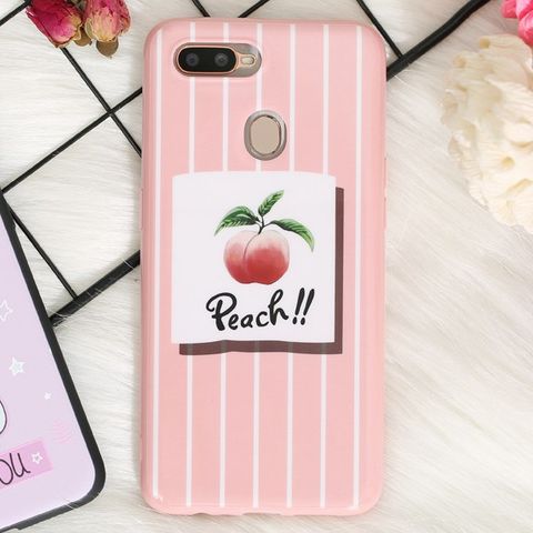 Ốp lưng Oppo A7 Nhựa dẻo IMD Printing OSMIA CKZST31 Quả đào