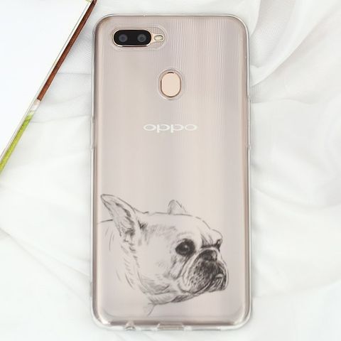 Ốp lưng Oppo A7 Nhựa dẻo in hình Transparent COSANO SR171102 pitbull