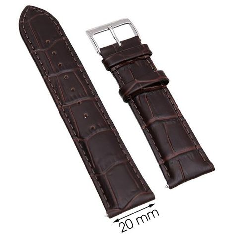 Dây da đồng hồ 22 mm nâu L002-06-22