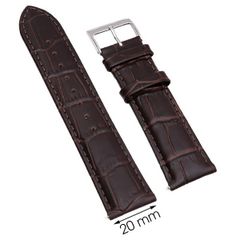  Dây da đồng hồ 22 mm nâu L002-06-22 