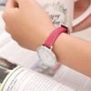 Dây da đồng hồ size 12mm Hồng Đậm L007-01-12