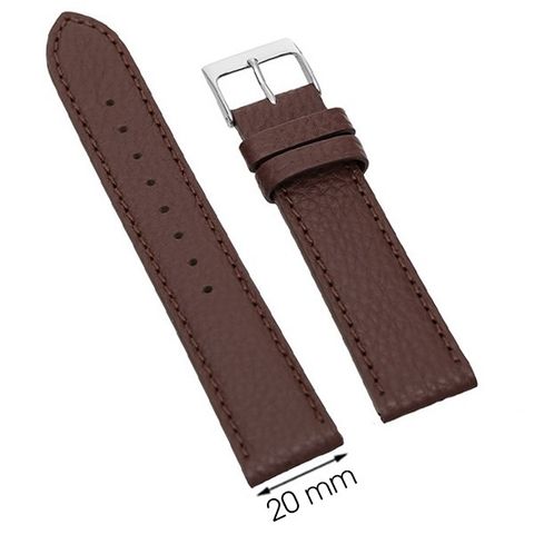 Dây da đồng hồ 20 mm nâu L022-05-20