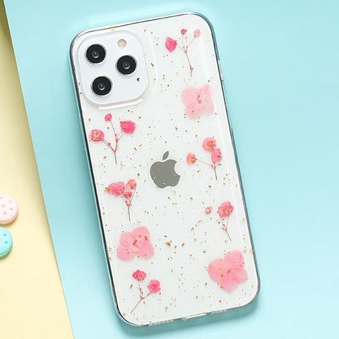 Ốp lưng iPhone 12 Pro Max Nhựa dẻo Dry Flower MEEKER CN1022 Hồng