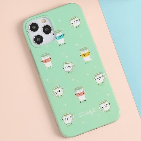Ốp lưng iPhone 12/12 Pro nhựa dẻo Matte IMD Printing 270 OSMIA CN1021 Coffee