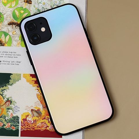 Ốp lưng iPhone 12/12 Pro Nhựa dẻo Tempered Glass Case-Gradient COSANO Đa sắc