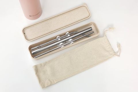 Bộ 3 ống hút BHX KS01(kèm cọ rửa, hộp và túi vải)