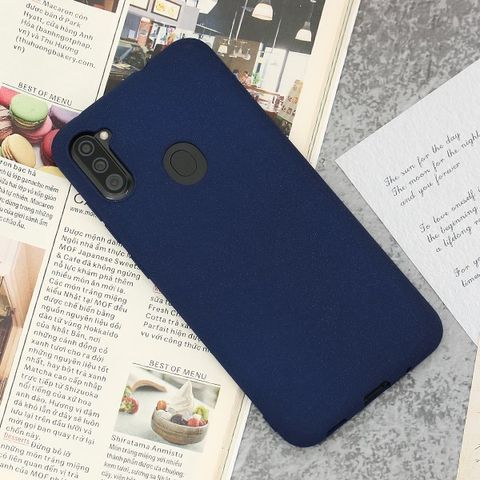 Ốp lưng Galaxy A11 Nhựa dẻo Sandy TPU MEEKER Xanh Đậm