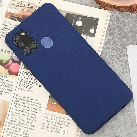Ốp lưng Galaxy A21S Nhựa dẻo Sandy TPU MEEKER Xanh Đậm