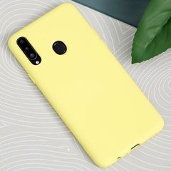  Ốp lưng Galaxy A20s Nhựa dẻo Silicone Felt COSANO Vàng 