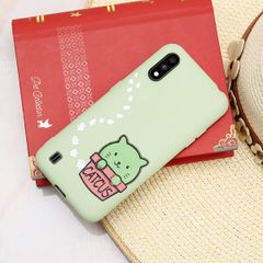  Ốp lưng Galaxy A01 Nhựa dẻo SOLID PRINT II JM Mèo Catcus 