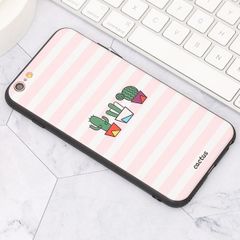  Ốp iPhone 6/6S+ viền dẻo TPU+PC UV CKTG345 Xương rồng Sọc Trắng 