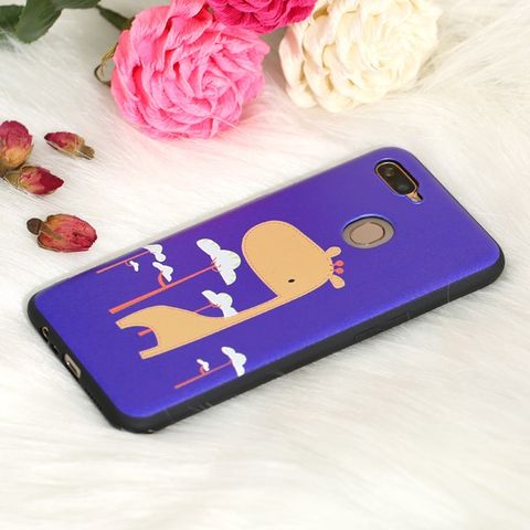 Ốp lưng Oppo A7 nhựa dẻo TPU printing MEEKER TSK035 Hươu xanh