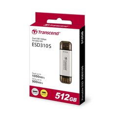  Ổ Cứng Di Động Portable Ssd 512gb Transcend Esd300s Màu Bạc 