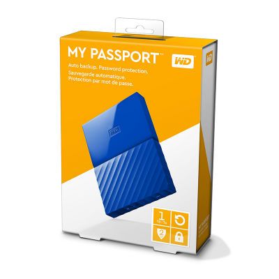 Ổ Cứng Di Động Wd My Passport 1Tb Wdbynn0010Bbl Blue