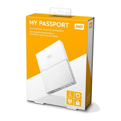 Ổ Cứng Di Động Wd My Passport 1Tb Wdbynn0010Bwt White