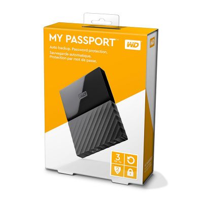 Ổ Cứng Di Động Wd My Passport 3Tb Wdbyft0030Bbk Black